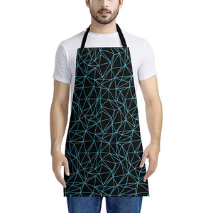 Black And Blue Geometric Mosaic Print Apron