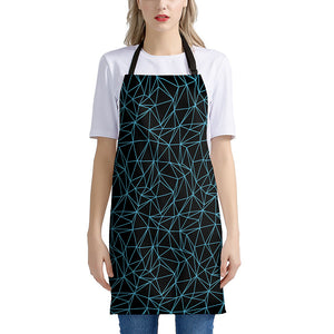 Black And Blue Geometric Mosaic Print Apron