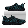 Black And Blue Geometric Mosaic Print Black Sneakers