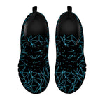 Black And Blue Geometric Mosaic Print Black Sneakers