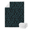 Black And Blue Geometric Mosaic Print Blanket