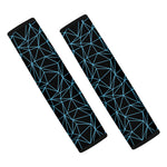 Black And Blue Geometric Mosaic Print Car Seat Belt Covers