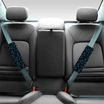 Black And Blue Geometric Mosaic Print Car Seat Belt Covers
