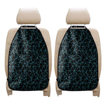 Black And Blue Geometric Mosaic Print Car Seat Organizers