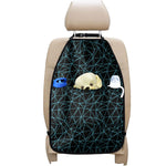 Black And Blue Geometric Mosaic Print Car Seat Organizers