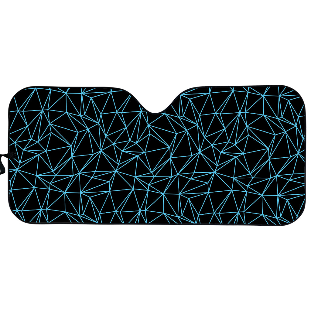 Black And Blue Geometric Mosaic Print Car Sun Shade