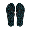Black And Blue Geometric Mosaic Print Flip Flops