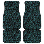 Black And Blue Geometric Mosaic Print Front and Back Car Floor Mats