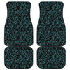 Black And Blue Geometric Mosaic Print Front and Back Car Floor Mats