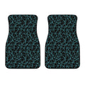 Black And Blue Geometric Mosaic Print Front Car Floor Mats