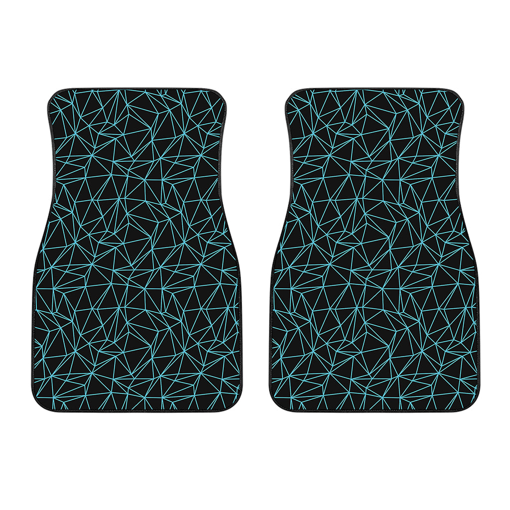 Black And Blue Geometric Mosaic Print Front Car Floor Mats