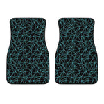 Black And Blue Geometric Mosaic Print Front Car Floor Mats