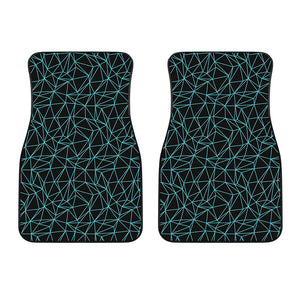 Black And Blue Geometric Mosaic Print Front Car Floor Mats