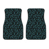 Black And Blue Geometric Mosaic Print Front Car Floor Mats