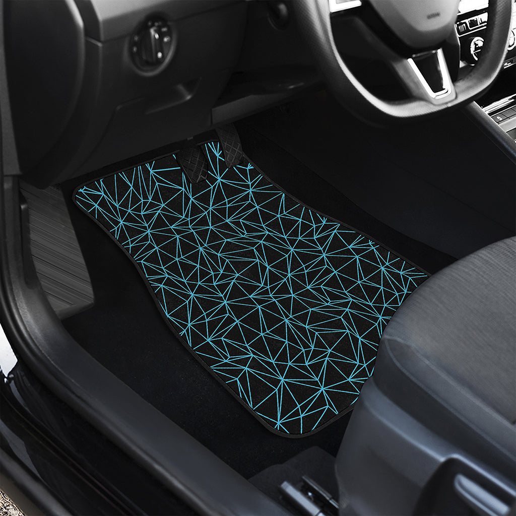 Black And Blue Geometric Mosaic Print Front Car Floor Mats