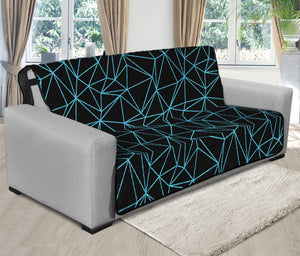 Black And Blue Geometric Mosaic Print Futon Protector