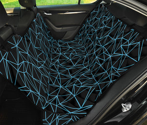 Black And Blue Geometric Mosaic Print Pet Car Back Seat Cover