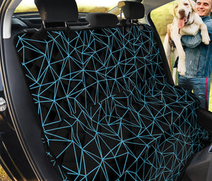 Black And Blue Geometric Mosaic Print Pet Car Back Seat Cover