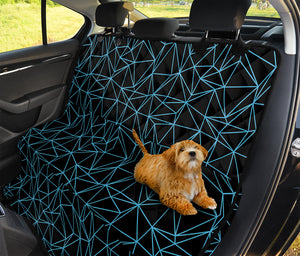 Black And Blue Geometric Mosaic Print Pet Car Back Seat Cover