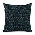 Black And Blue Geometric Mosaic Print Pillow Cover