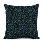 Black And Blue Geometric Mosaic Print Pillow Cover