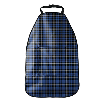 Black And Blue Tartan Pattern Print Car Seat Organizers