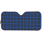 Black And Blue Tartan Pattern Print Car Sun Shade