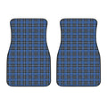 Black And Blue Tartan Pattern Print Front Car Floor Mats