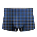 Black And Blue Tartan Pattern Print Men's Boxer Briefs
