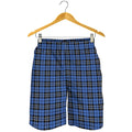 Black And Blue Tartan Pattern Print Men's Shorts