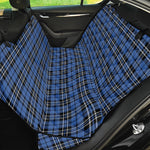 Black And Blue Tartan Pattern Print Pet Car Back Seat Cover