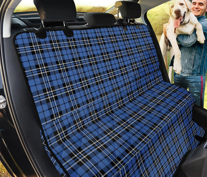 Black And Blue Tartan Pattern Print Pet Car Back Seat Cover