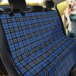 Black And Blue Tartan Pattern Print Pet Car Back Seat Cover