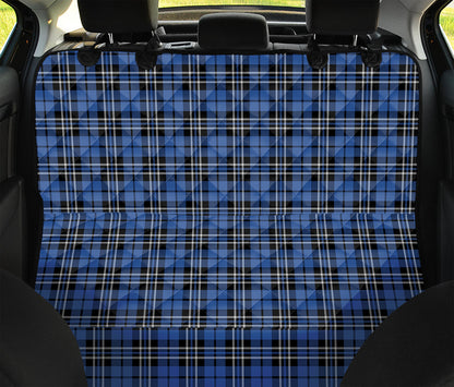 Black And Blue Tartan Pattern Print Pet Car Back Seat Cover