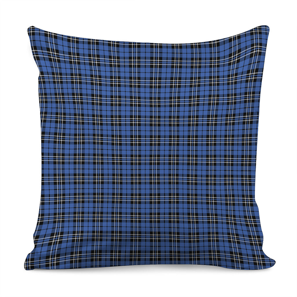 Black And Blue Tartan Pattern Print Pillow Cover