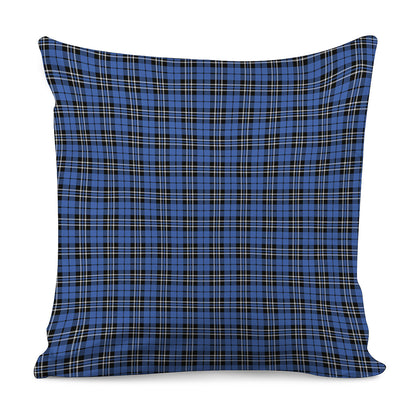 Black And Blue Tartan Pattern Print Pillow Cover