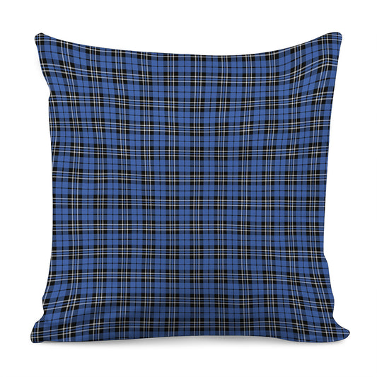Black And Blue Tartan Pattern Print Pillow Cover