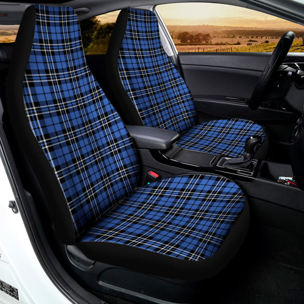 Black And Blue Tartan Pattern Print Universal Fit Car Seat Covers
