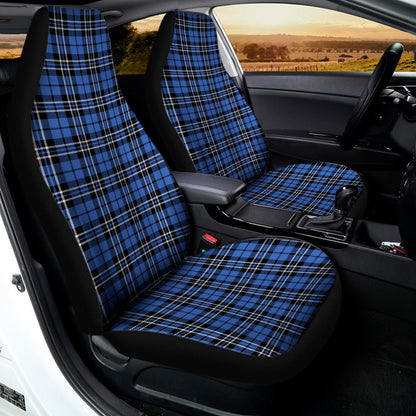 Black And Blue Tartan Pattern Print Universal Fit Car Seat Covers