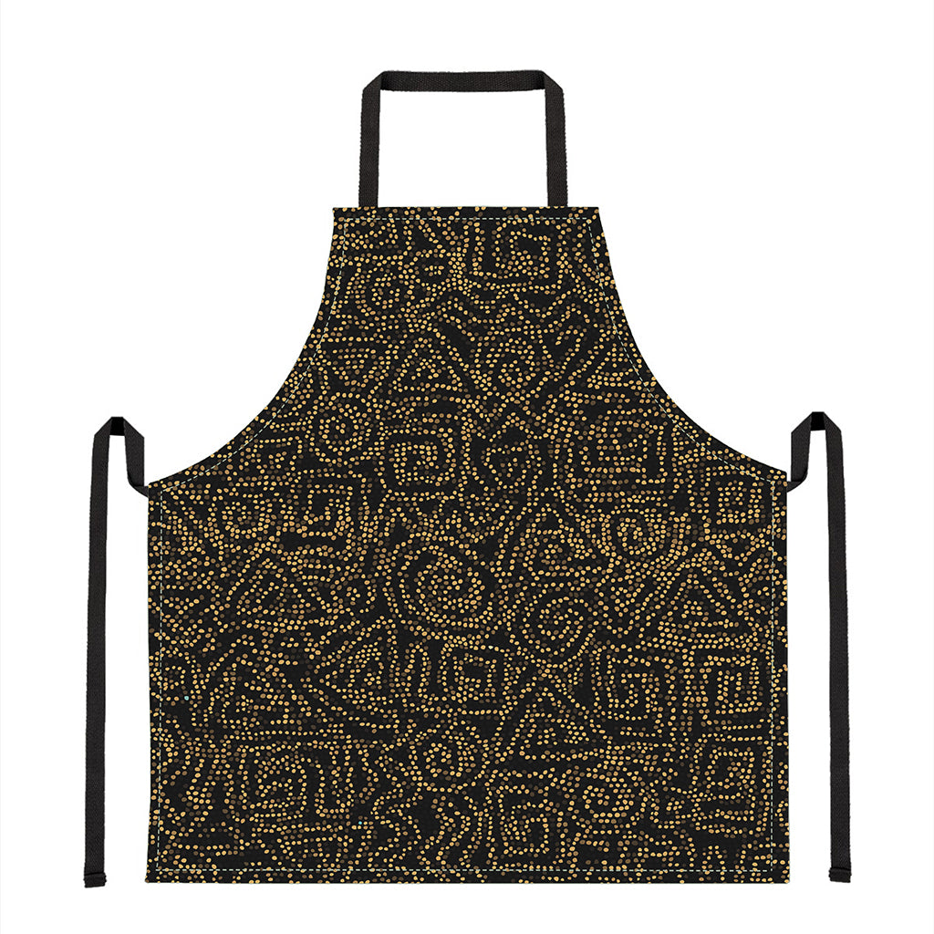 Black And Gold African Afro Print Apron