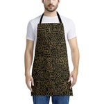 Black And Gold African Afro Print Apron