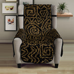 Black And Gold African Afro Print Armchair Protector