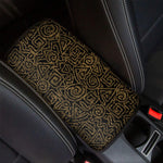 Black And Gold African Afro Print Car Center Console Cover