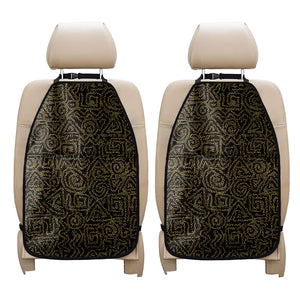 Black And Gold African Afro Print Car Seat Organizers