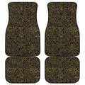 Black And Gold African Afro Print Front and Back Car Floor Mats