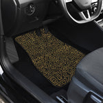 Black And Gold African Afro Print Front Car Floor Mats