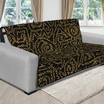 Black And Gold African Afro Print Futon Protector