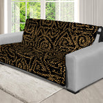 Black And Gold African Afro Print Futon Protector