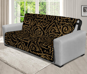 Black And Gold African Afro Print Futon Protector