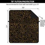 Black And Gold African Afro Print Futon Protector